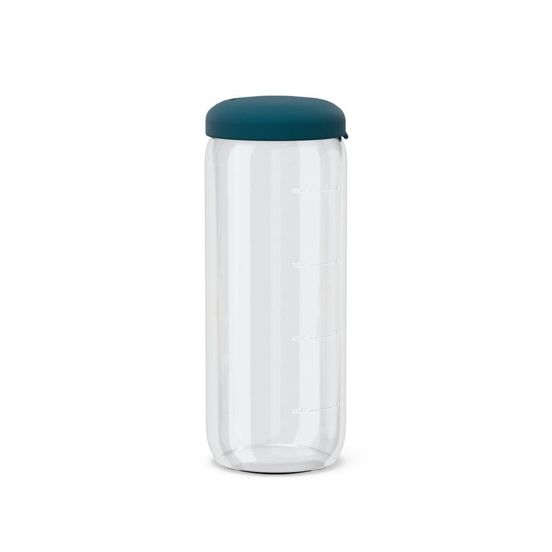 Food Storage Jar in Borosilicate Glass 1000 ml - Blue Abyss EKOBO