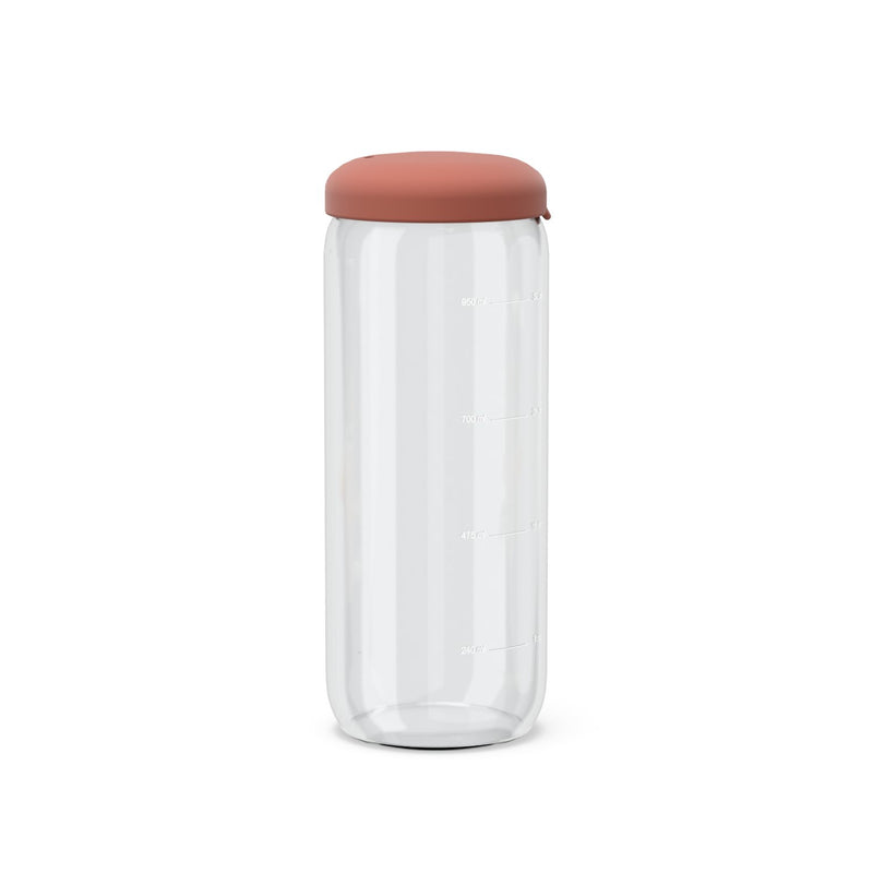Food Storage Jar in Borosilicate Glass 1000 ml - Terracotta EKOBO USA