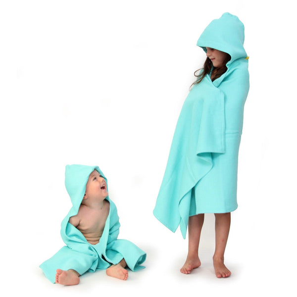Organic Cotton Kids Hooded Towel - Lagoon Bath EKOBO 