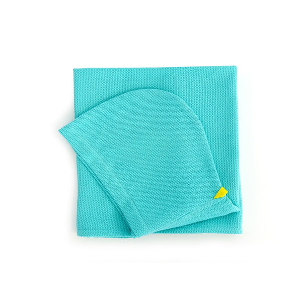 Organic Cotton Kids Hooded Towel - Lagoon Bath EKOBO Lagoon 