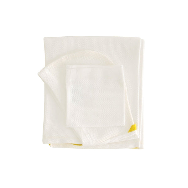 Organic Cotton Baby Hooded Towel Set - White Kids EKOBO White 
