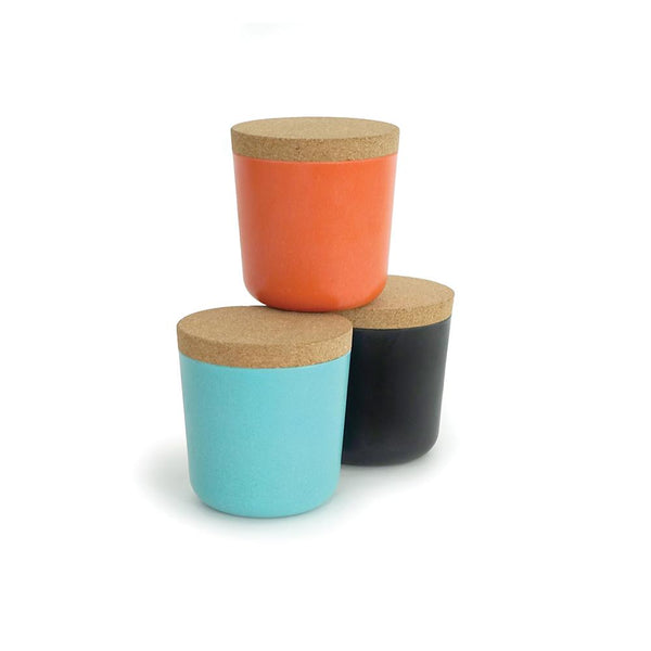 Small Storage Jar Set - Sunset EKOBO Persimmon / Black / Lagoon 