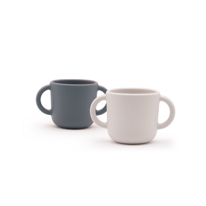 ekobo Set 2 Tasses d'apprentissage en silicone - Cloud / Storm