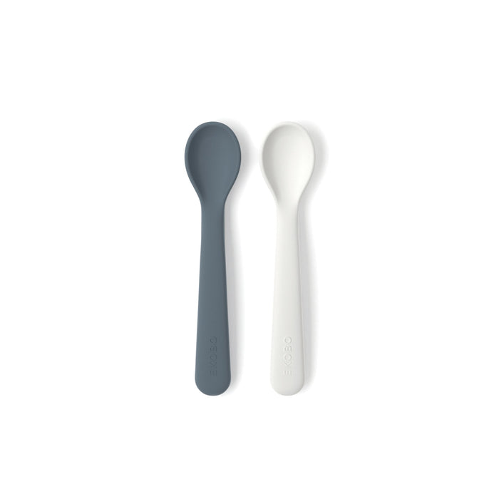 ekobo Lot de 2 cuillères en silicone - Cloud / Storm