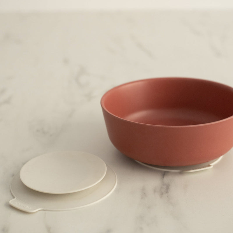 EKOBO Silicone Suction Bowl Set Blush / Terracotta