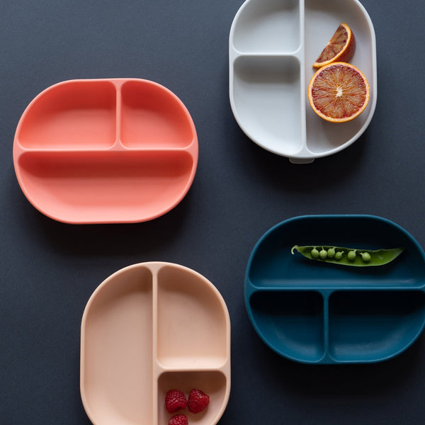 EKOBO Silicone Suction Bowl Set Blush / Terracotta